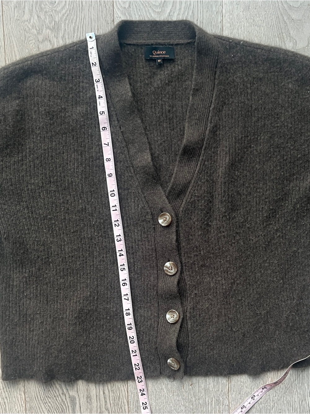 Quince Women's Size M Cashmere Cardigan Sweater Brown - Picture 7 of 9